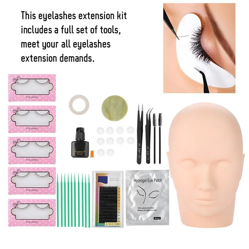 Натуральный 11 шт./компл. накладные ресницы Набор для захвата Очищающий пинцет
