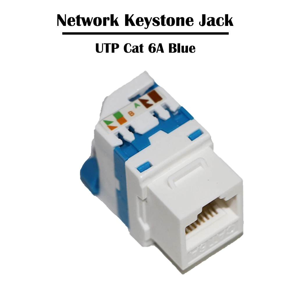 10 шт./лот UTP Cat 6A Keystone Jack Orange/Blue Ethernet сетевой тестер Fluke инструменты RJ 45 порт LAN |