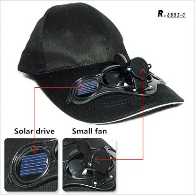 

Men Women Baseball Solar Powered Fan Camping Hiking Hat Peaked With Cooling Fan Hats Unisex Adjustable Sun Protection Casquette