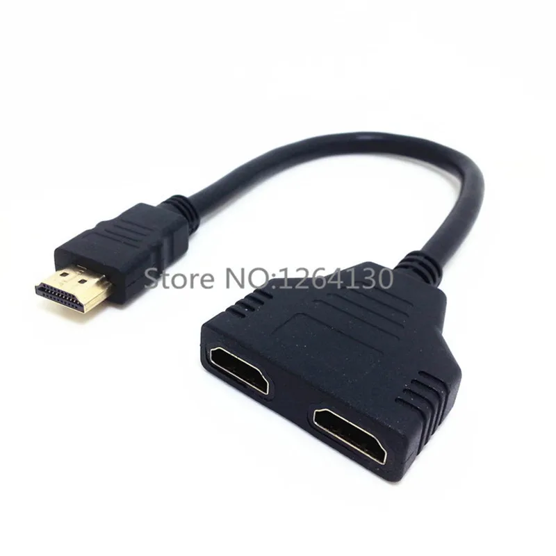 

Совместимому с HDMI Мужской до 2 Женский удлинитель 1080P HD Мужской до 2 Женский 1 в 2 на разветвитель кабель адаптер конвертер