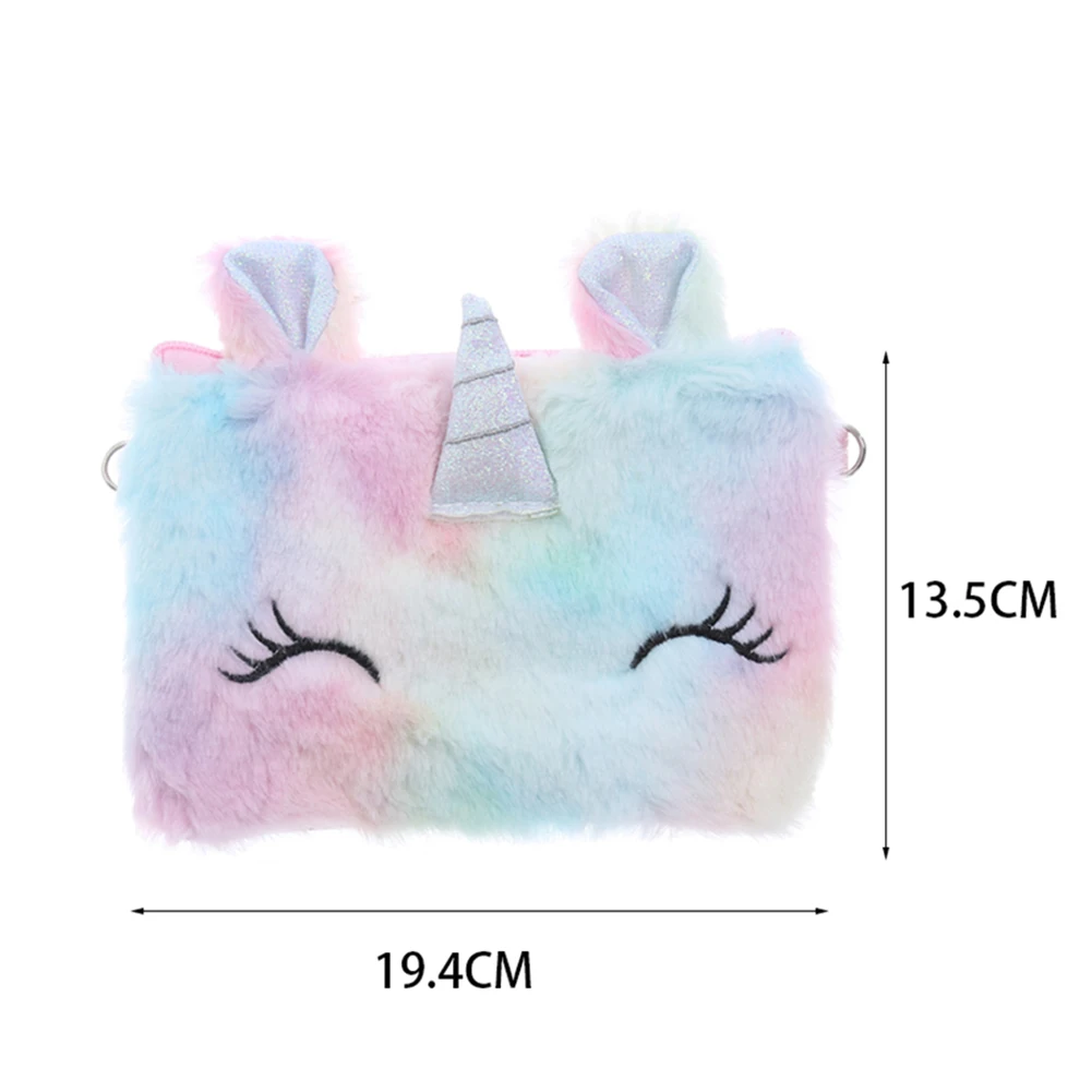 

Cute Girls Plush Purse Messengers Handbag Cartoon Female Shoulder Money Bags for Kids Girls Gifts