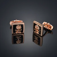 mens french 3d tree cufflinks shirt suit accessories gifts classic high quality cufflink luxury business square cuff links