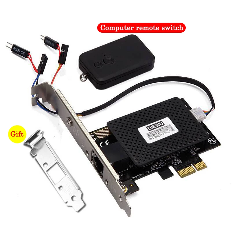 Коммутатор питания для ПК 1000 Мбит/с 1 Гб Gigabit Ethernet PCI E Express|Компьютерные кабели и