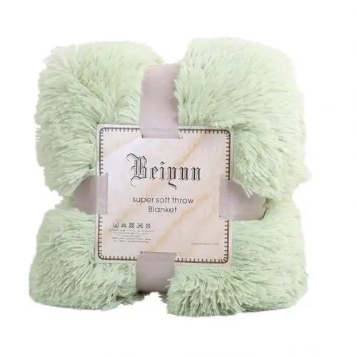 Mint Green 80x120 см мягкая пушистая лохматая теплая кровать диван покрывало постельное белье Простыня пледы одеяло рождественские украшения для дома - Цвет: Mint Green