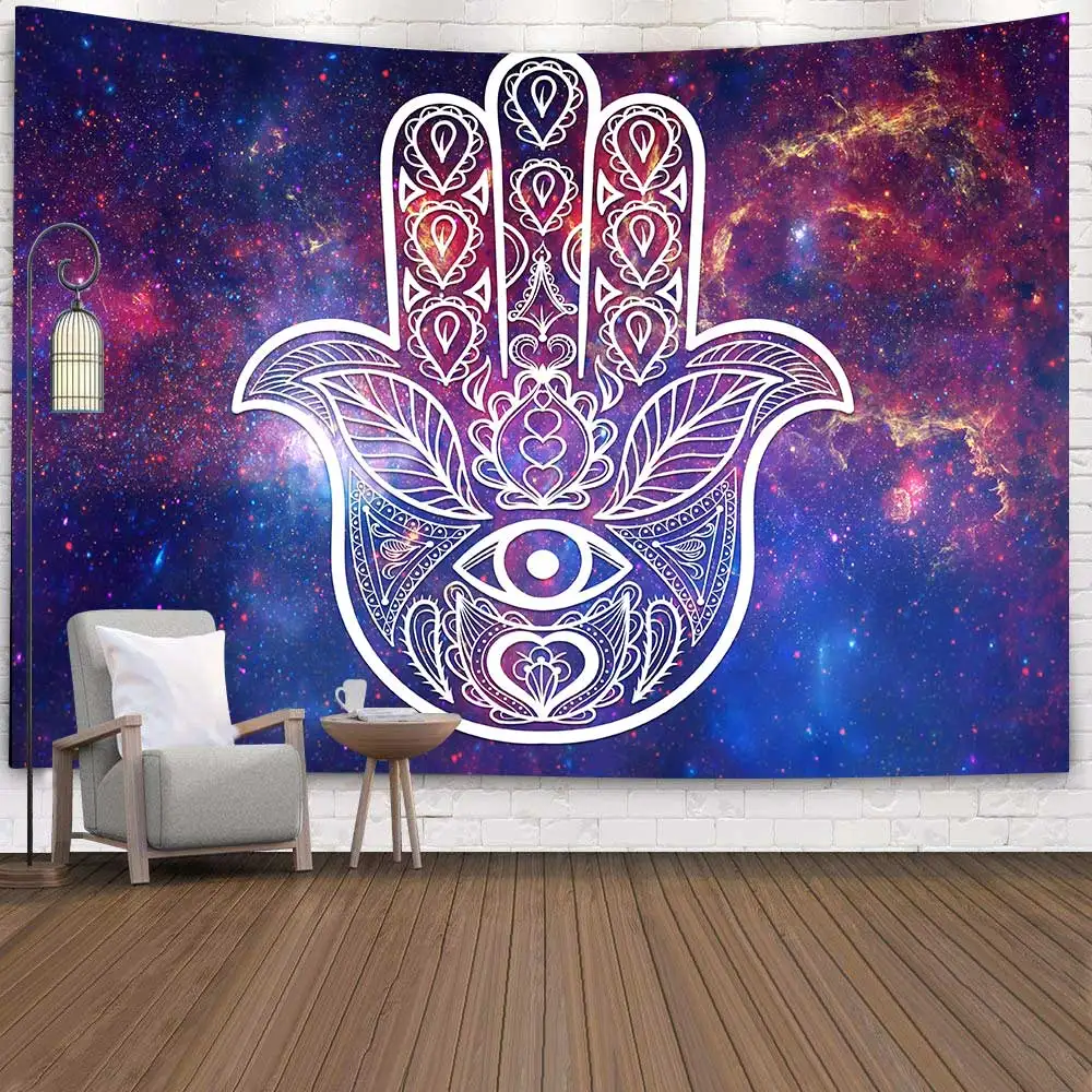 Симсант Ловец снов гобелен Psychedelic перо космическое Галактическое искусство