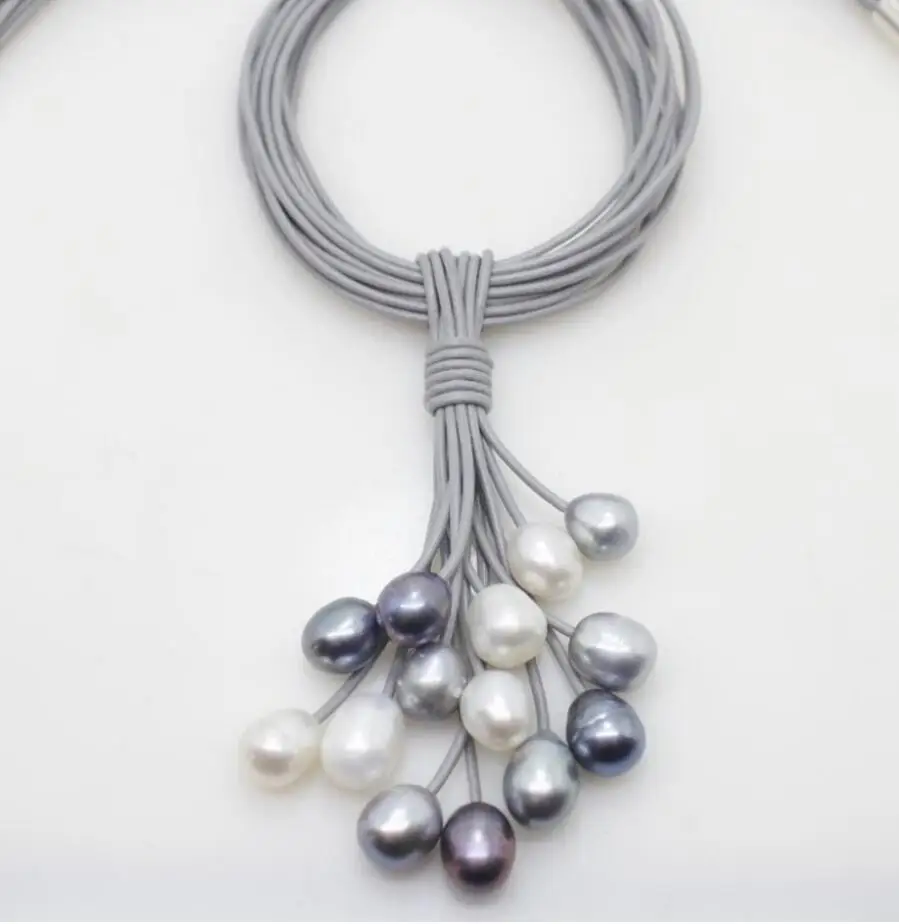 Ожерелье из натурального пресноводного жемчуга с магнитной застежкой 01-12 мм |