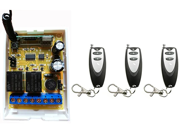 DC12V DC24V 2CH Радиоуправление ler RF беспроводное реле дистанционное управление