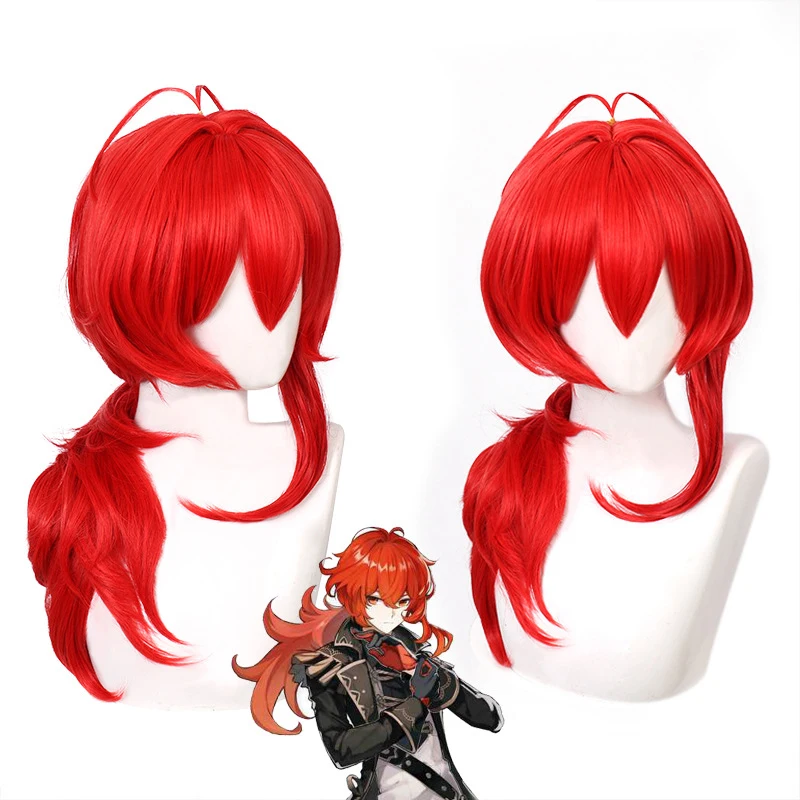 

Парик для косплея из аниме «Мастер шэнда», синтетический удлинитель волос для косплея ди люка, с регулировкой громкости воздуха, с мягкими в...