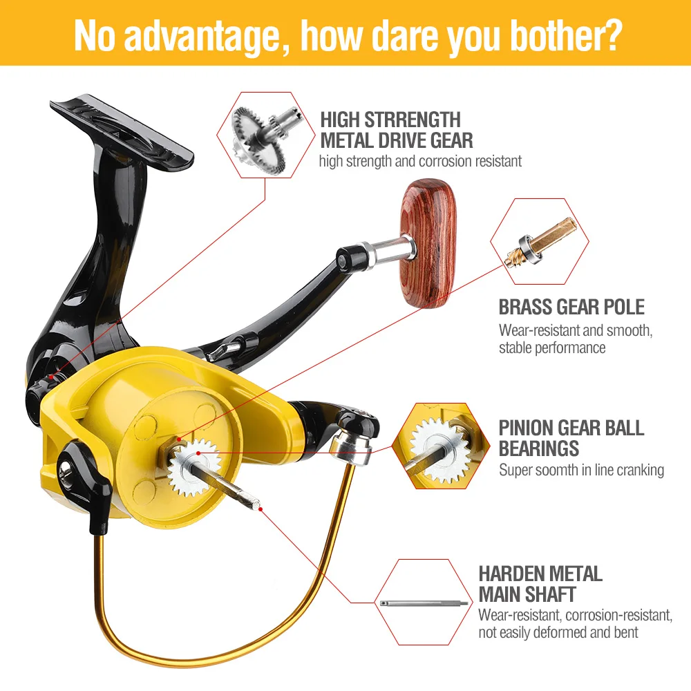 Спиннинговая Рыболовная катушка DONQL металлическая максимальное усилие