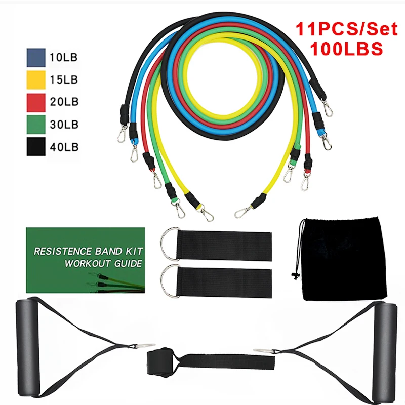 Resistance Bands Pull Rope Sport Set  Exercise Fitness Bands Rubber Tubes Band Stretch Training Home Gyms Workout Elastic