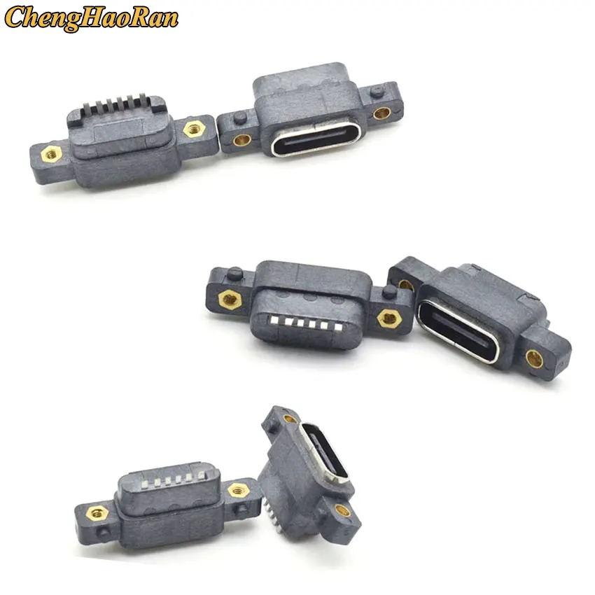 ChengHaoRan Тип с портом типа C 3 1 6Pin женский SMD DIP Соединитель резьбовым отверстием для