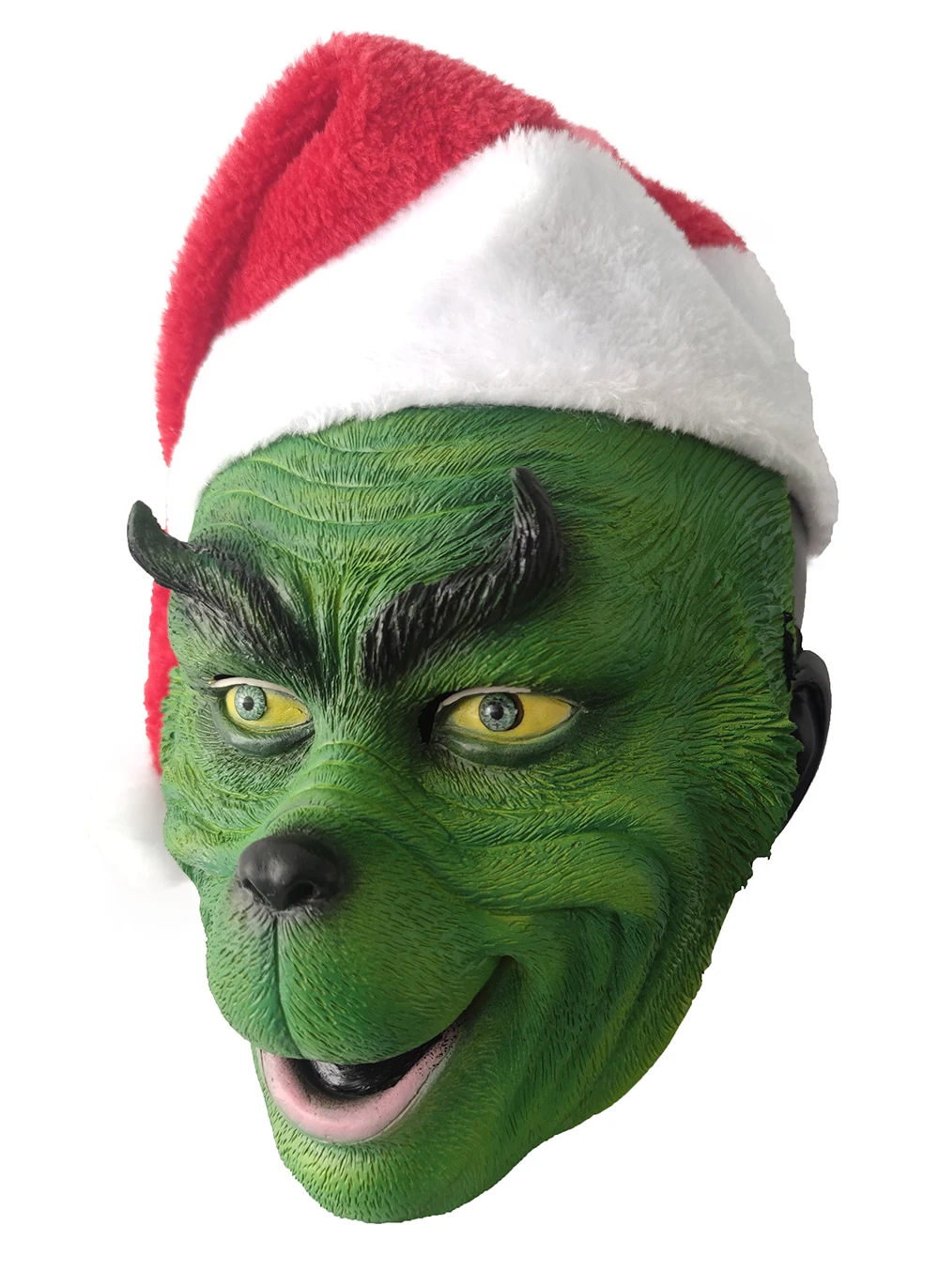 

Grinch Mask Deluxe Latex Comedy Movie Halloween Party Props Green