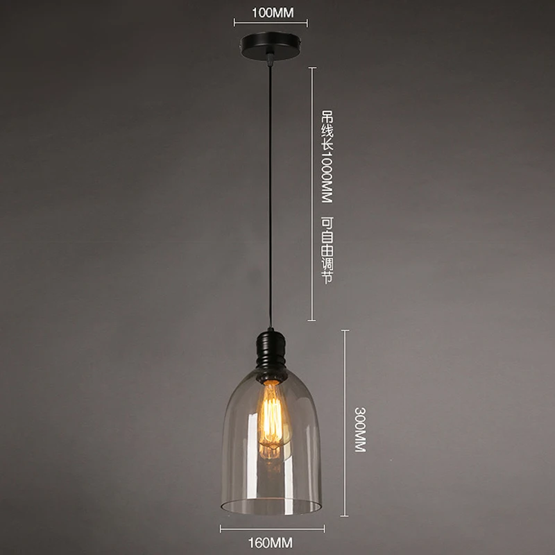 Светодиодные подвесные светильники прозрачная Хрустальная стеклянная