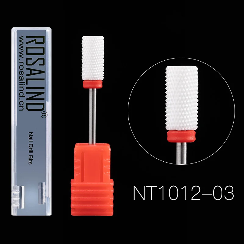 NT1012-03 ROSALIND керамический шлифовальный головной Бур для ногтей Rmove Arcylic поли гель порошок для ногтей Педикюр шлифовальный аппарат инструмент для ногтей - Цвет: NT1012-03