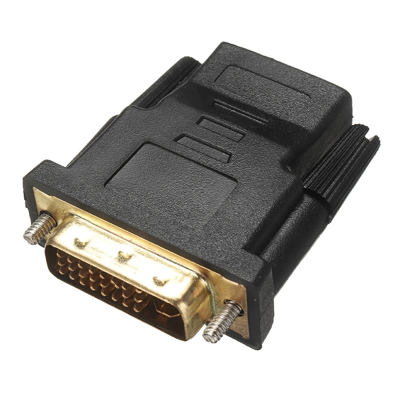 Mayitr 1 шт. позолоченный адаптер DVI в HDMI совместимый стандартный конвертер 24 + 5