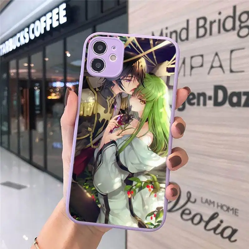 

Julius Kingsley cartoon anime Phone Case Matte transparent For Purple iPhone 12 Mini 11 Pro XR XS Max 7 8 Plus X Back Cover
