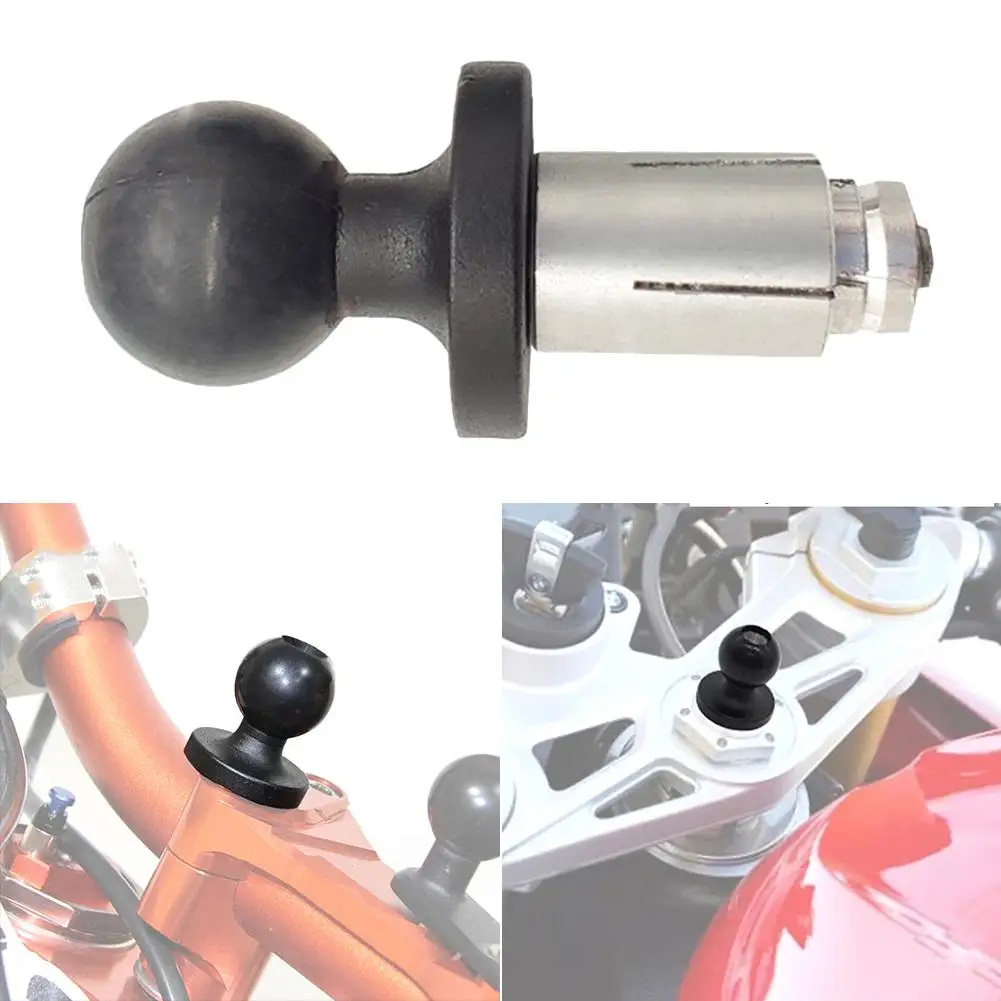 

Aluminum Base Rubber Motorcycle Bike Mount Black Fork Stem Base with Ball Head