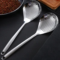 large filter soup spoon long handle strainer colander stainless steel deep fried food mesh skimmer shovel scoop kitchen tools