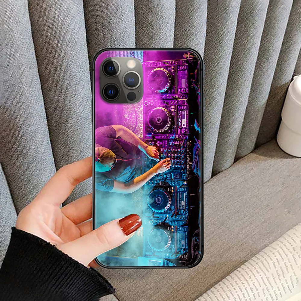 

DJ music Controller Mixer Phone Case Cover For Iphone 5 5S 6 6S PLUS 7 8 11 12 Mini X XR XS PRO SE 2020 MAX black Cover