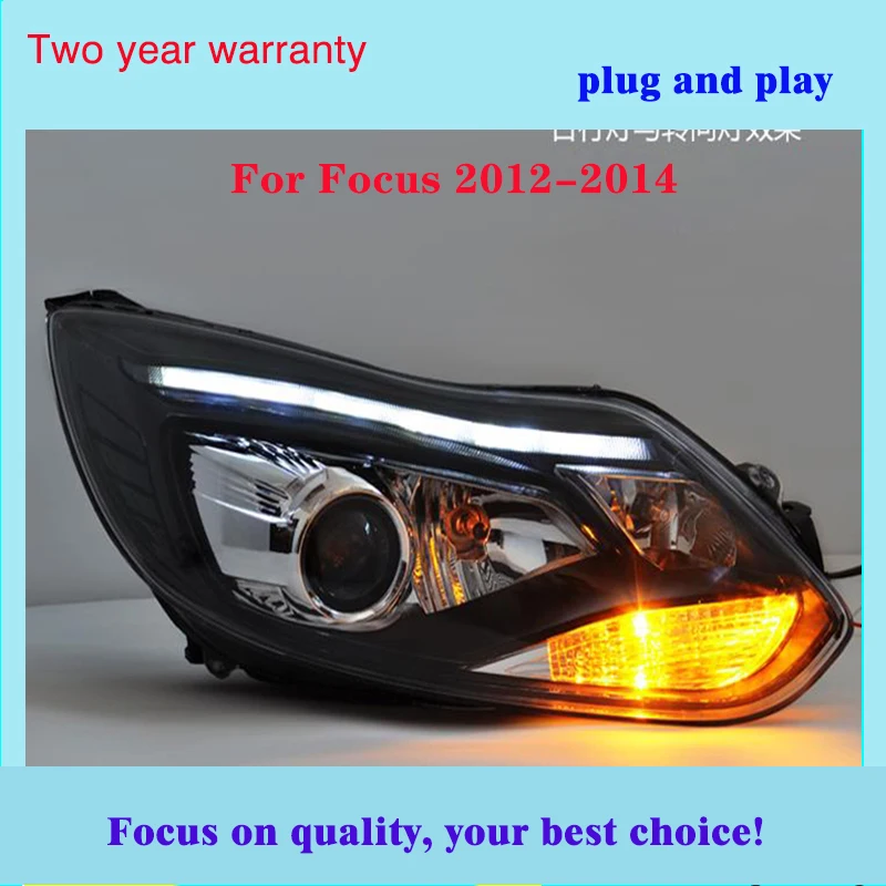 Автомобильный Стайлинг для Ford Focus 3 светодиодный фонарь 2012 2014 focus ST style DRL H7 Hid опция