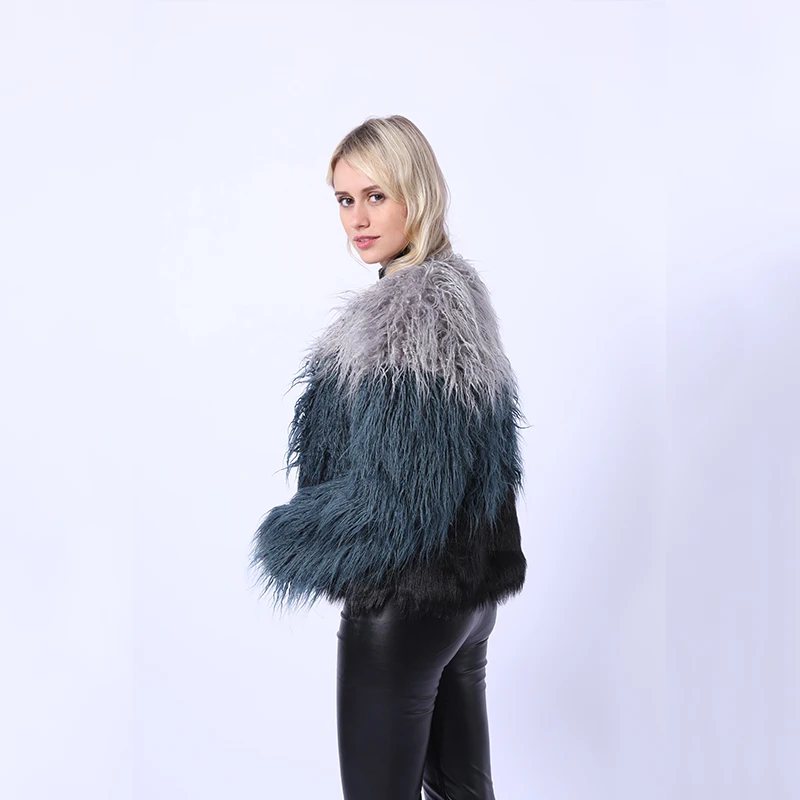 Женское меховое пальто и куртка большого размера уличное из искусственного меха