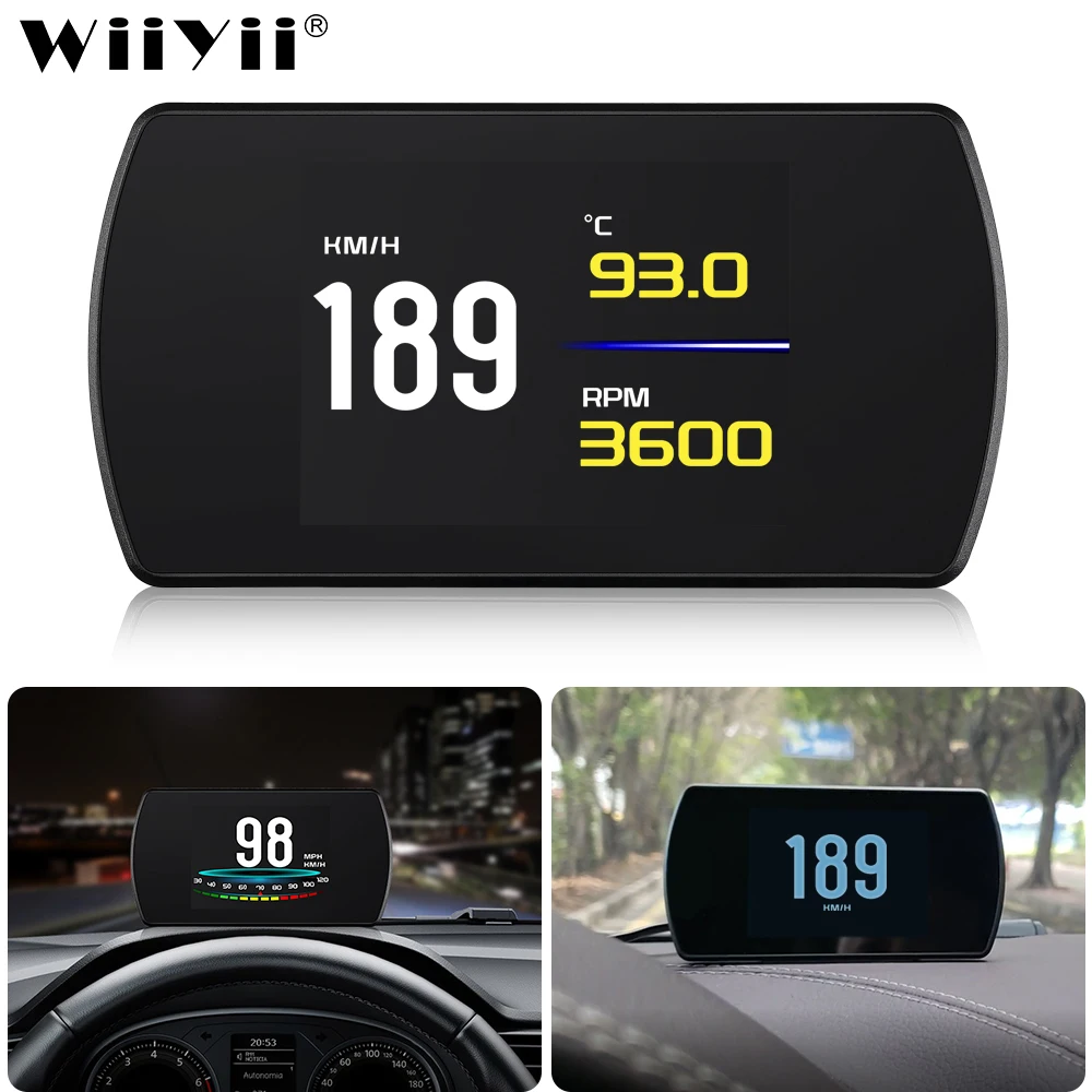 P12 Автомобильный дисплей с подсветкой OBD2 Цифровой Датчик OBD HUD Авто