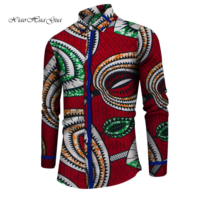 Рубашка мужская с длинным рукавом базин богатый традиционная африканская одежда