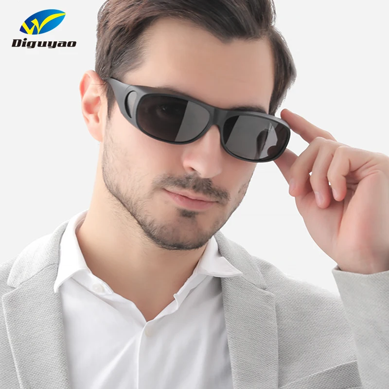Мужские солнцезащитные очки DIGUYAO поляризационные зеркальные для ночного