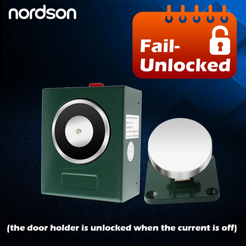 Nordson 12/24V Магнитная напольного монтажа ограничители открывания двери, 50 кг/100Lbs ограничивающая сила не-разблокирована электромагнитные дверь держатель