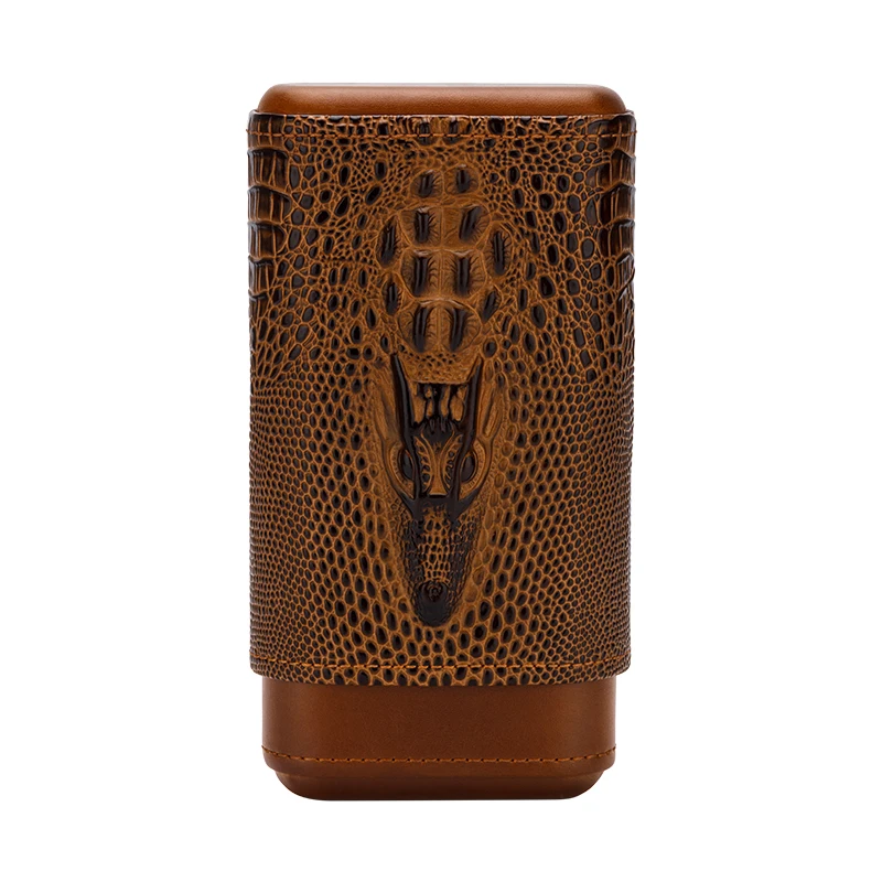 Кожаный чехол для сигар LUBINSKI кедровый Дорожный Чехол хьюмидор с 3 трубками и подарочной коробкой ремесло