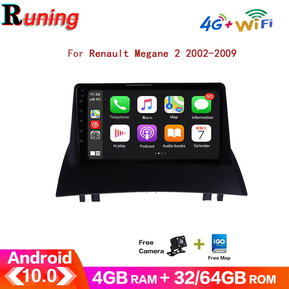 Автомагнитола на Android мультимедийный стерео DVD плеер с GPS для Renault Megane 2 2002 2009