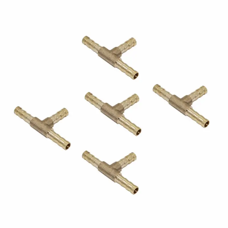 

T way Brass Barb Pipe Fitting 3 way connector For 6mm 8mm hose copper Pagoda Water Tube Fittings