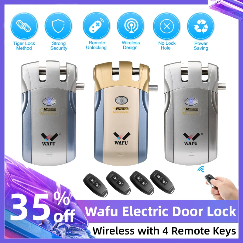Wafu WF-018 электронный дверной замок умный дверь из цинкового сплава безопасность