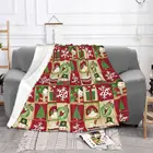 Новый год, веселая фотография, чехол со снеговиком, фланелевое одеяло, украшение для кровати, дивана, легкое покрывало