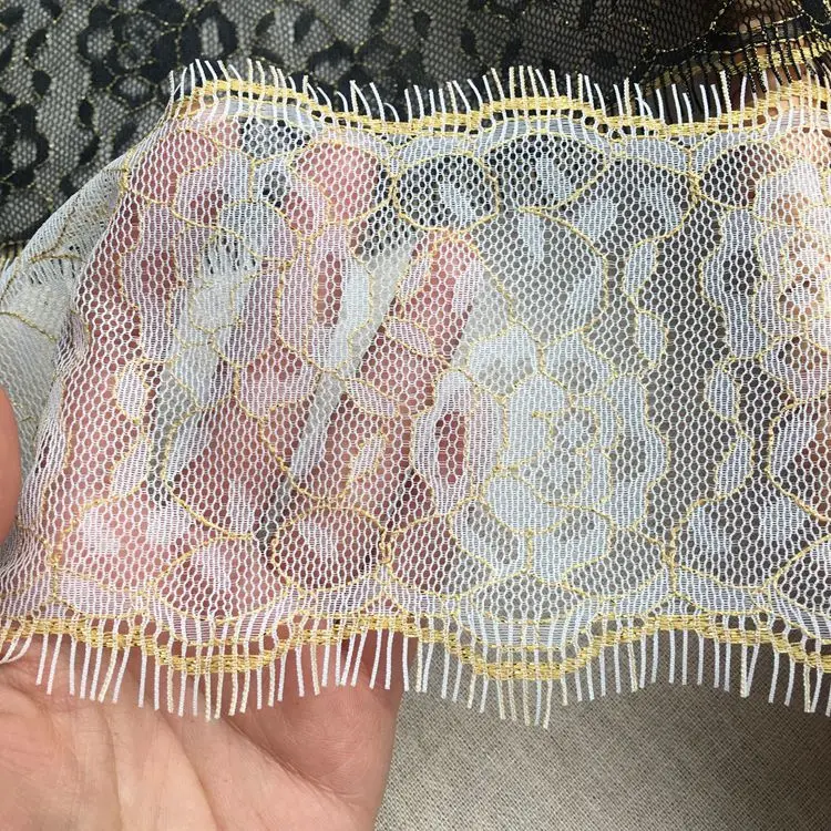 6 метров = 1 лот ширина 11 см! Высококачественное изящное Золотое кружево для