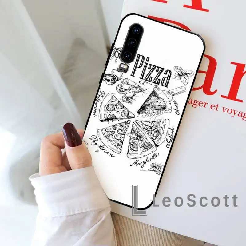 

Pizza Phone Case For Huawei P 9 8 10 40 Mate 30 Honor 8 8A 20 20s 9x nova 6se 5t Y9s PSMART lite pro 2017