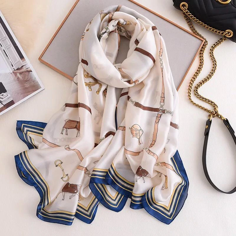 

Yulaili Trendy Beach Scarfs Summer Silk Scarf Women Simple Style Scarves Female Shawl and Wraps Bufanda Mujer Pashmina