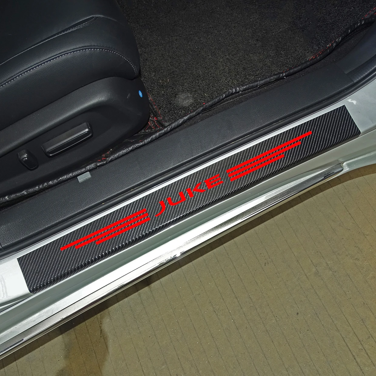 4 Шт Автомобильные накладки на пороги и устойчивая к царапинам углеродного