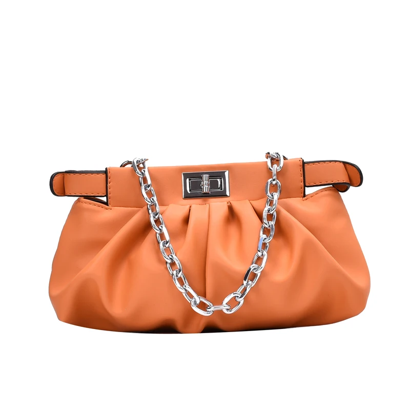 

Chain PU Leather Crossbody Bags For Women 2020 Simple Shoulder Messenger Handbags Female Solid Color Luxury Cross Body
