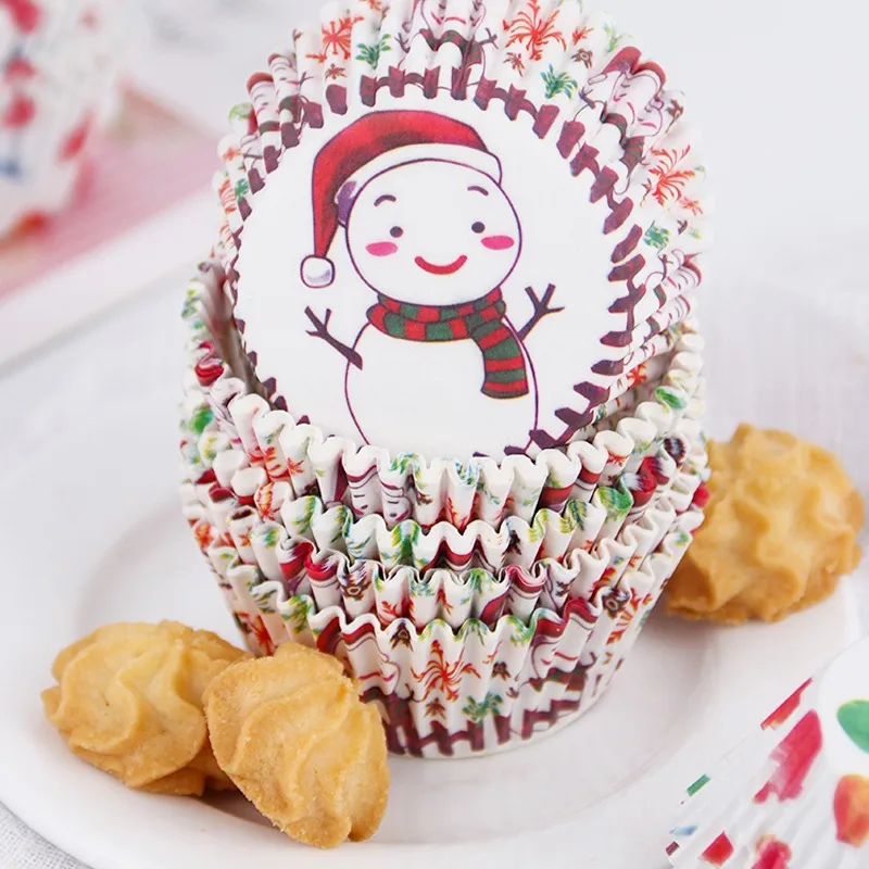 

100Pcs Party Mini Cake Paper Cup Cupcake Liners Muffin Cups Oil-Proof Chocolate Dessert Baking Paper Tray Kitchen DIY Supplies