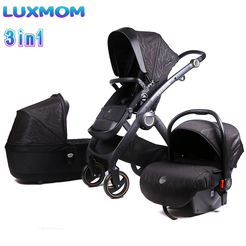 Детская коляска Luxmom 3 в 1 2 складные большие колеса легкая путешествии