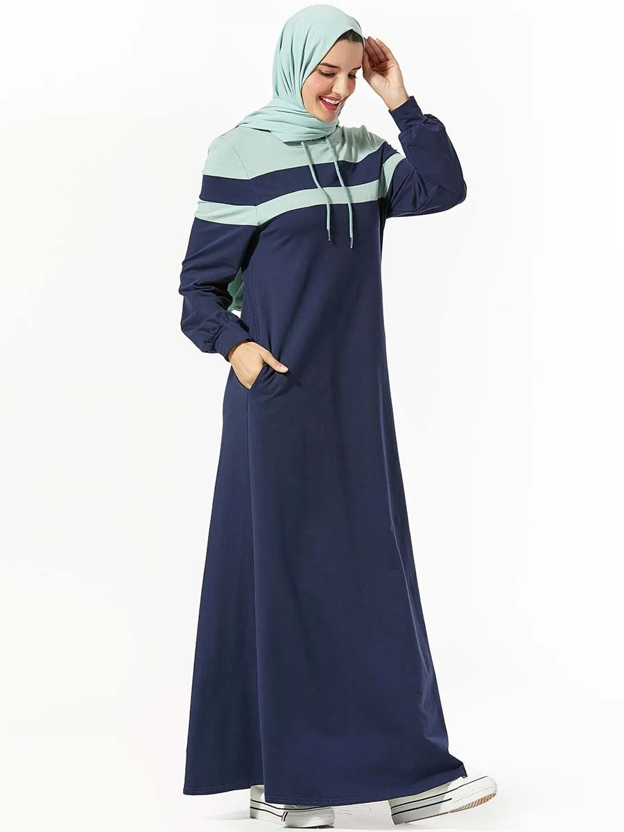 Спортивные работа Исламской Костюмы Турция Повседневное бег длинное платье