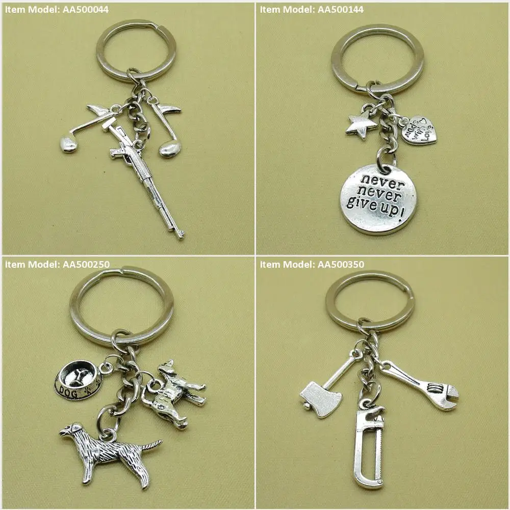 Брелок для ключей брелок пистолет винтовка ноты музыкальная бирка знак никогда