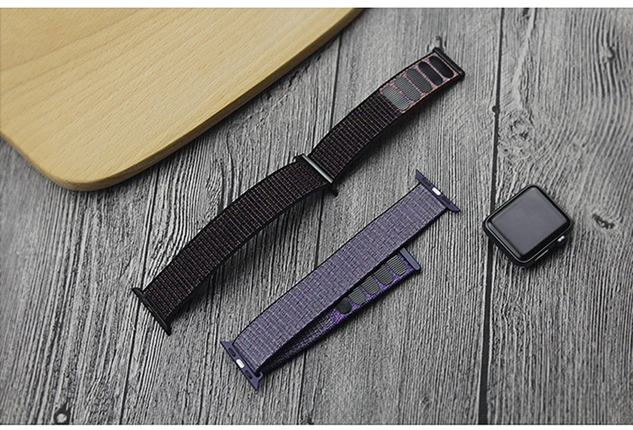Тканый нейлоновый ремешок для iWatch Apple Watch sport loop bracelet тканевый ремешок 38 мм 42 мм Apple watch band 1 2 3 4 40 мм 44 мм ремешок для часов