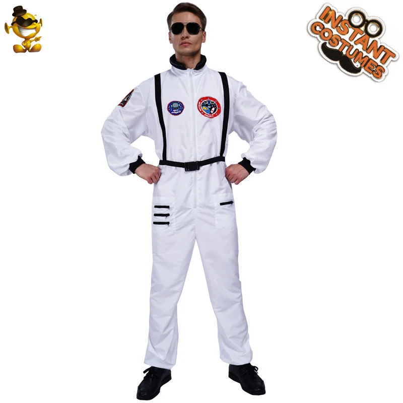 Новое поступление Для Мужчин's астронавт комбинезон костюм белого цвета