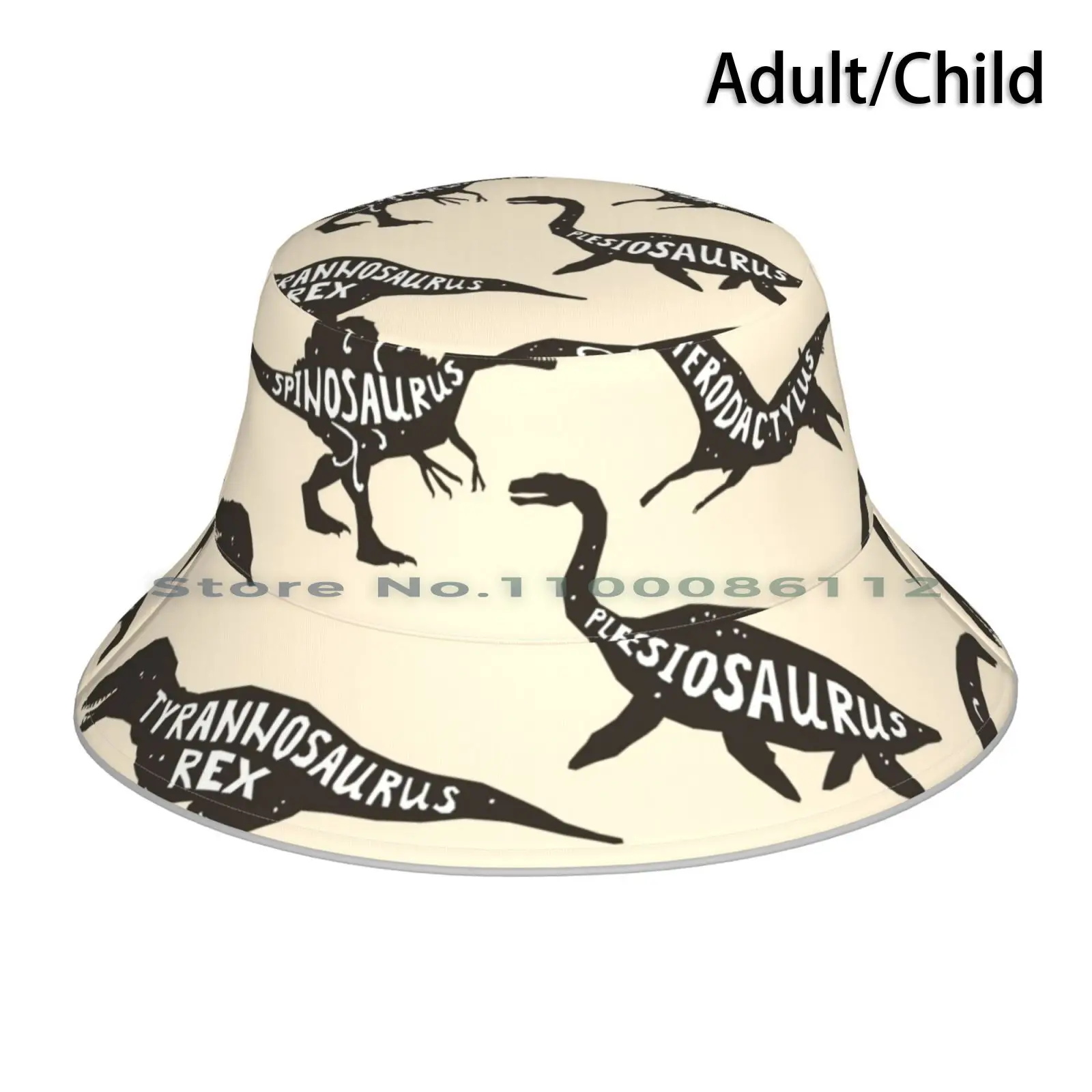 

Dinosaurs Bucket Hat Sun Cap Background Pattern Template Nature Skull Orange Monster Flat Design Decorative Mosaic Skeleton