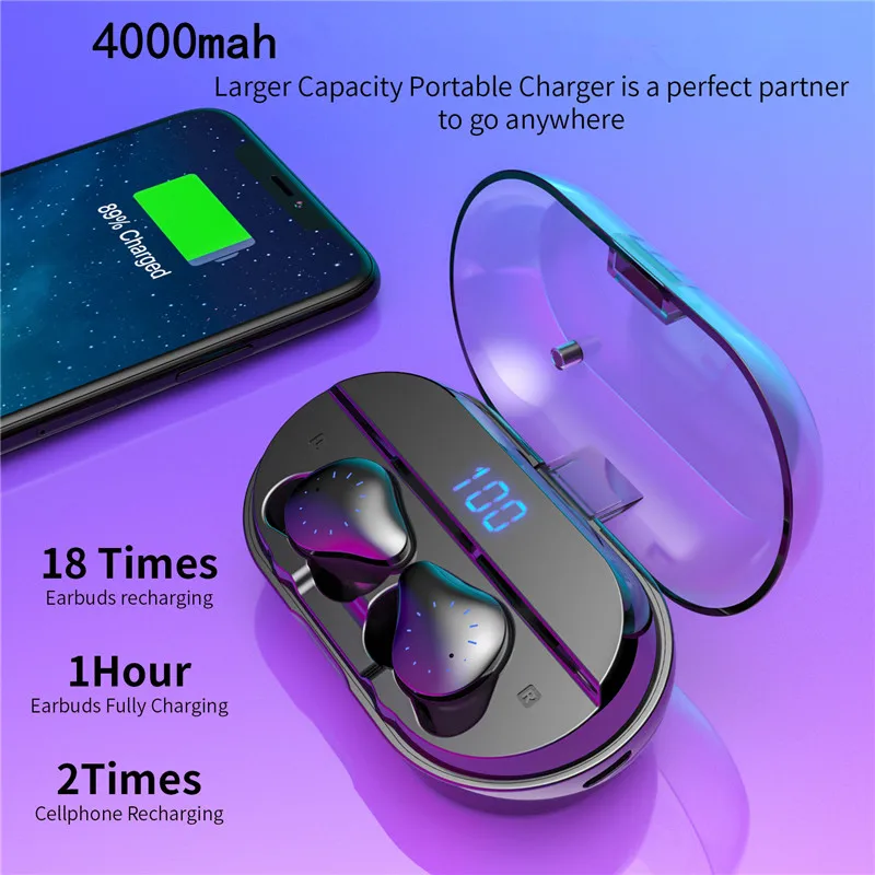 TWS наушники звуковой эффект улучшенное обновление Bluetooth Беспроводные с зарядным