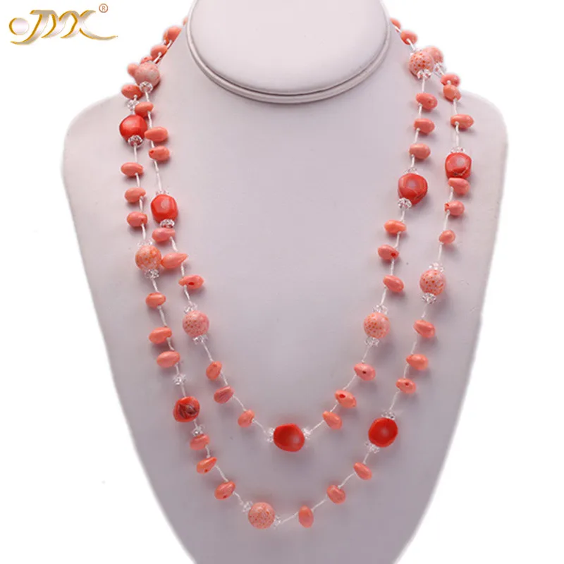 JYX 828 распродажа классических нестандартных коралловых бусин 6*9 мм красный