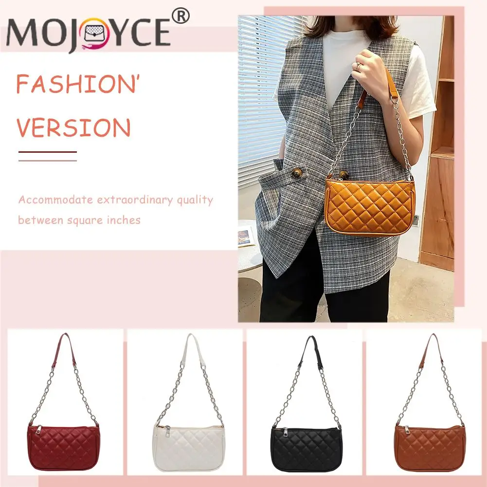 

Ladies Baguette Bags Small PU Leather Shoulder Bags for Women Chain Handbag Female Travel Crossbody Handbags