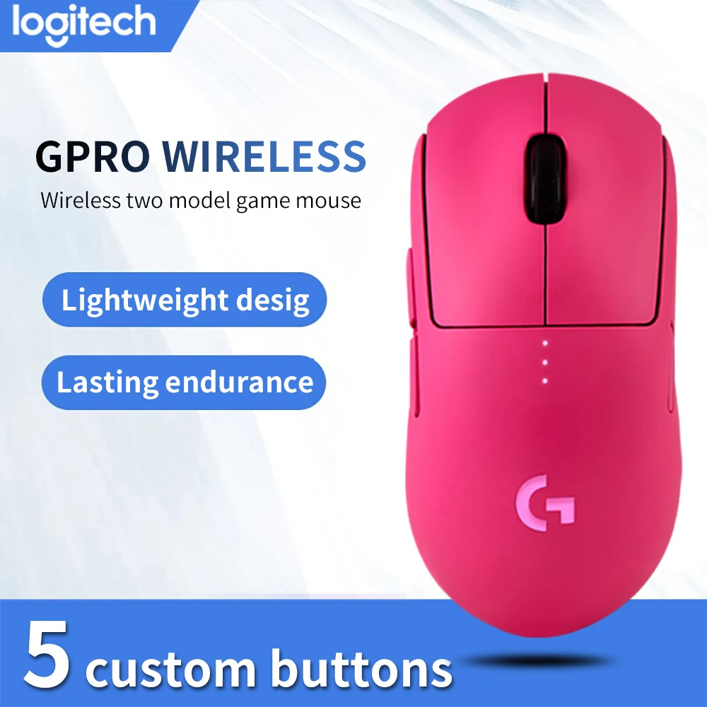 Logitech gpro беспроводная мышь ВОВ профессиональная игровая bullshit king розовая футболка